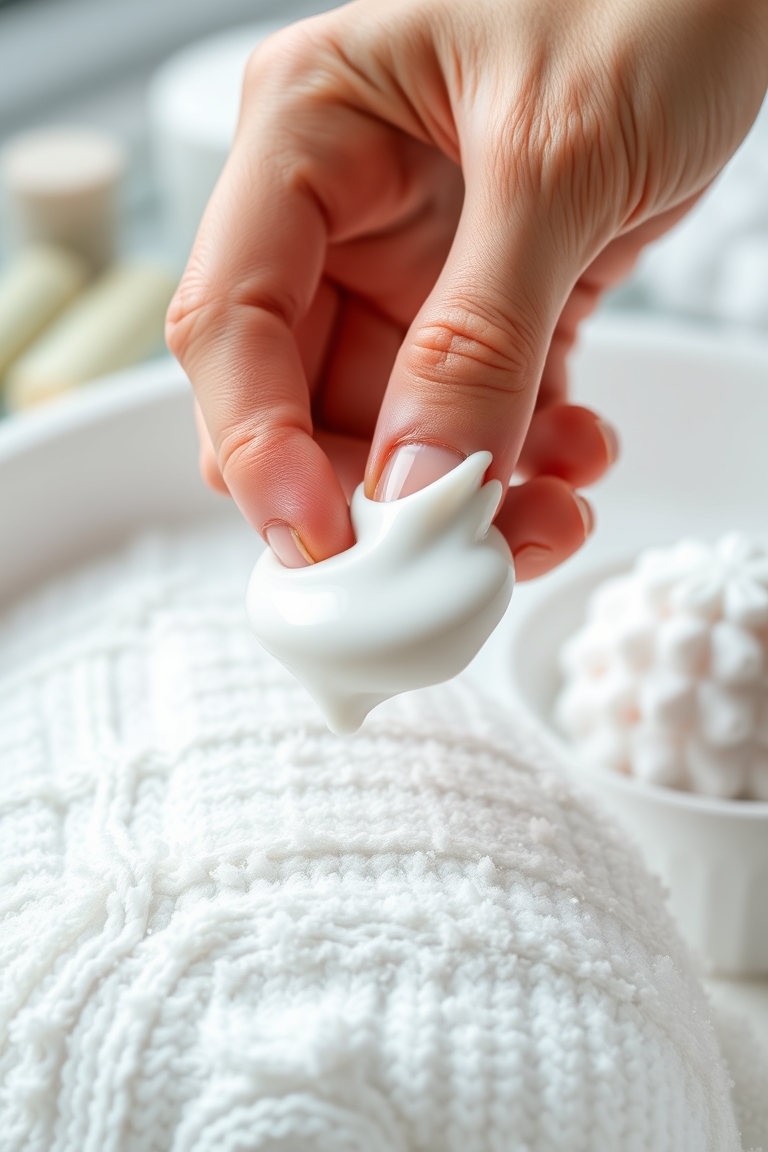 dry winter skin hands being moisturized