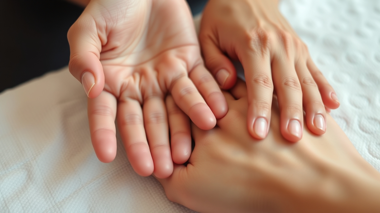 Hand reflexology technique for relaxation