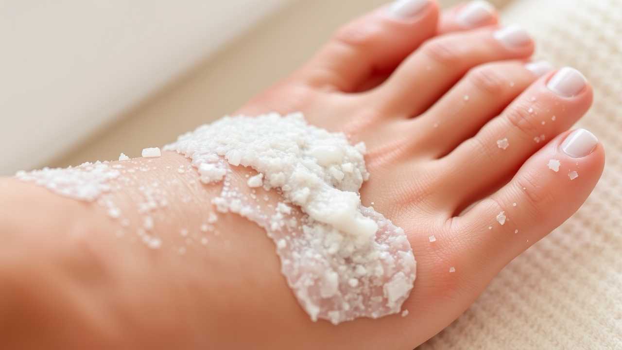 Regular pedicure foot care routine