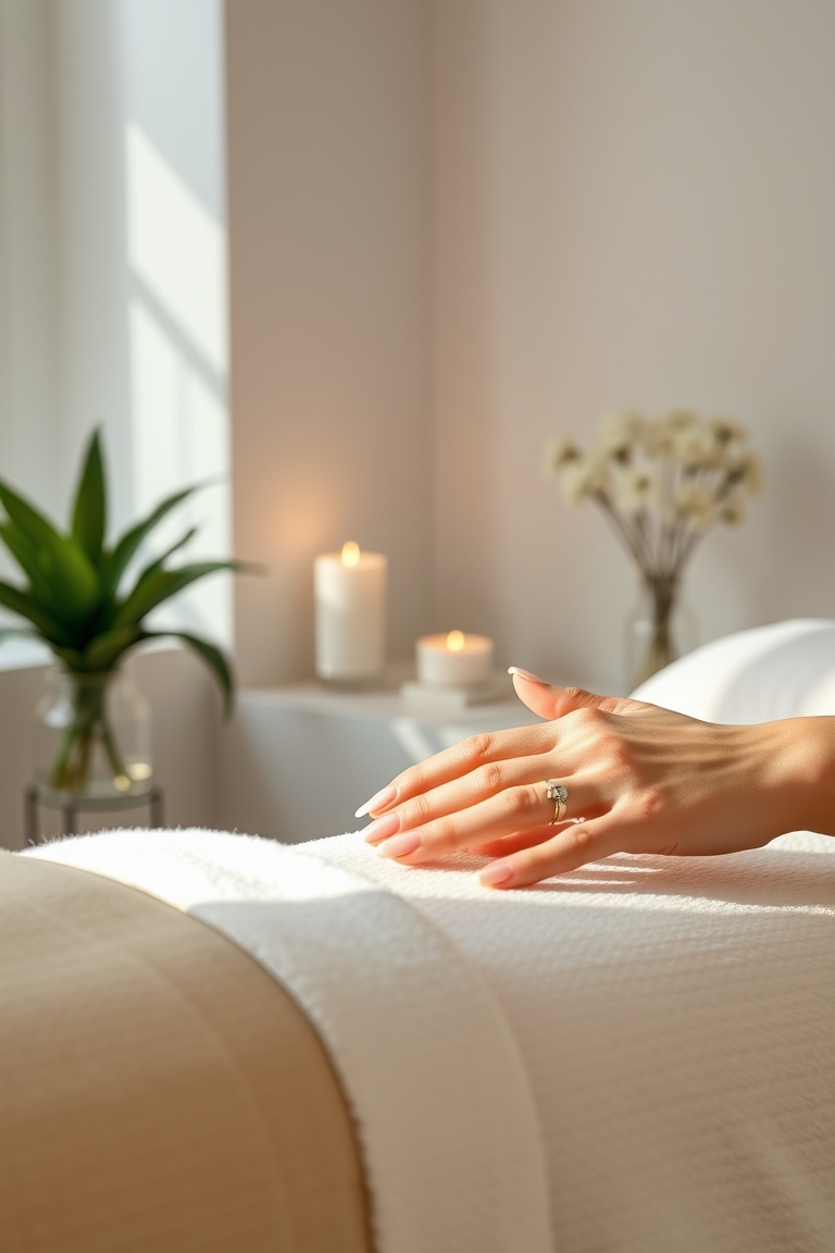 Spa manicure vs regular: detailed hand exfoliation step