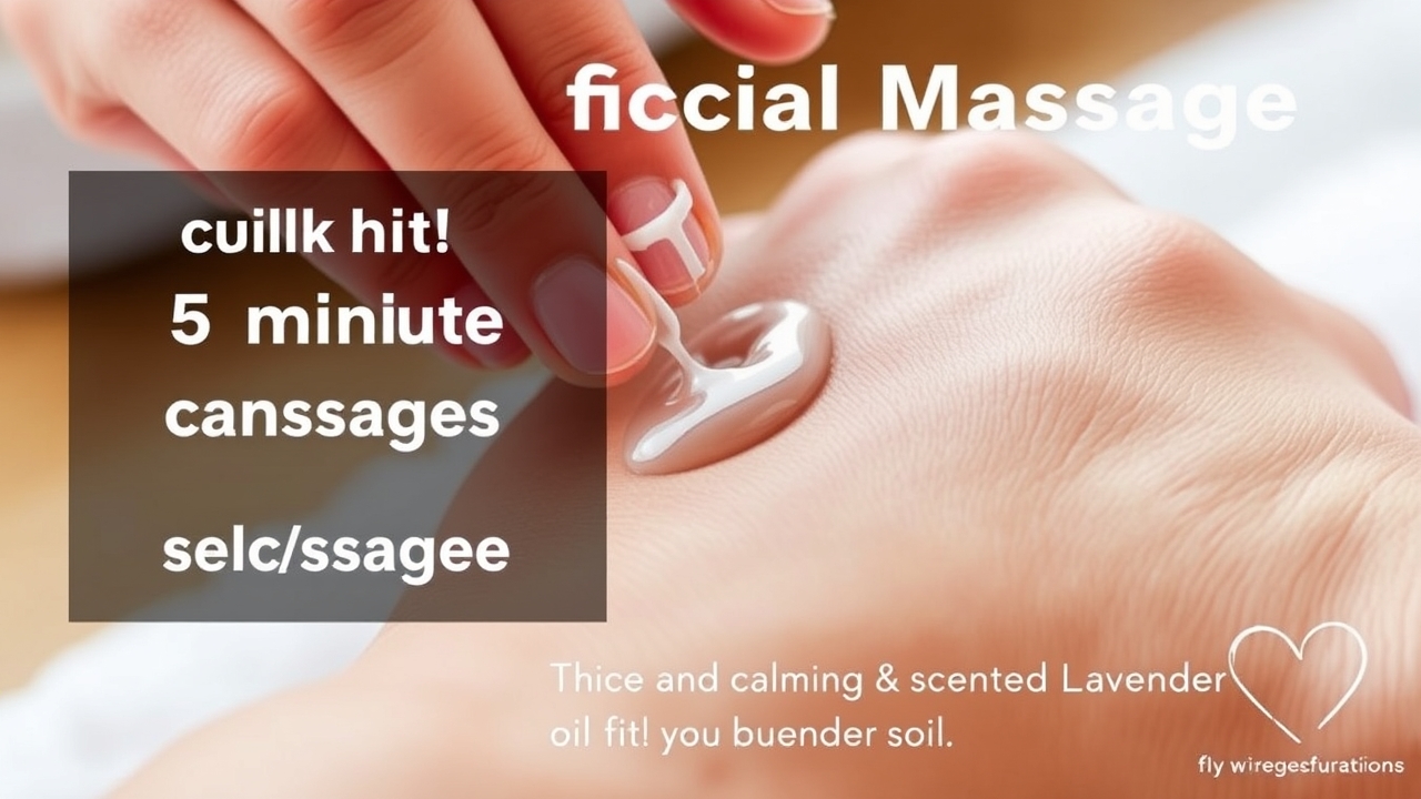 Quick self care step with facial massage
