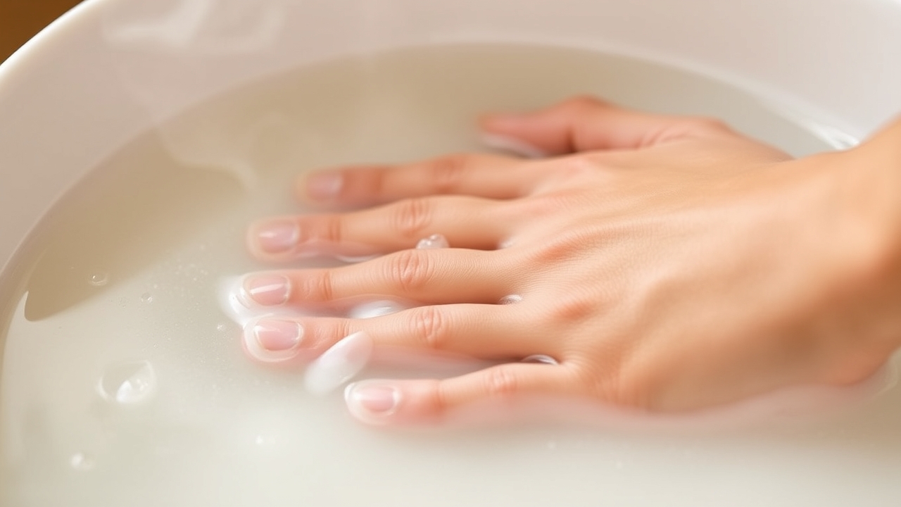 paraffin hand treatment step