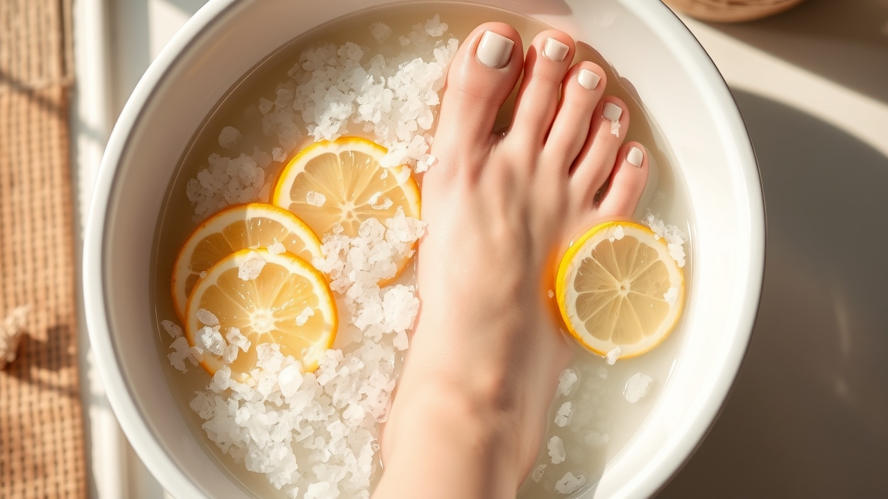 A relaxing pedicure for summer preparation