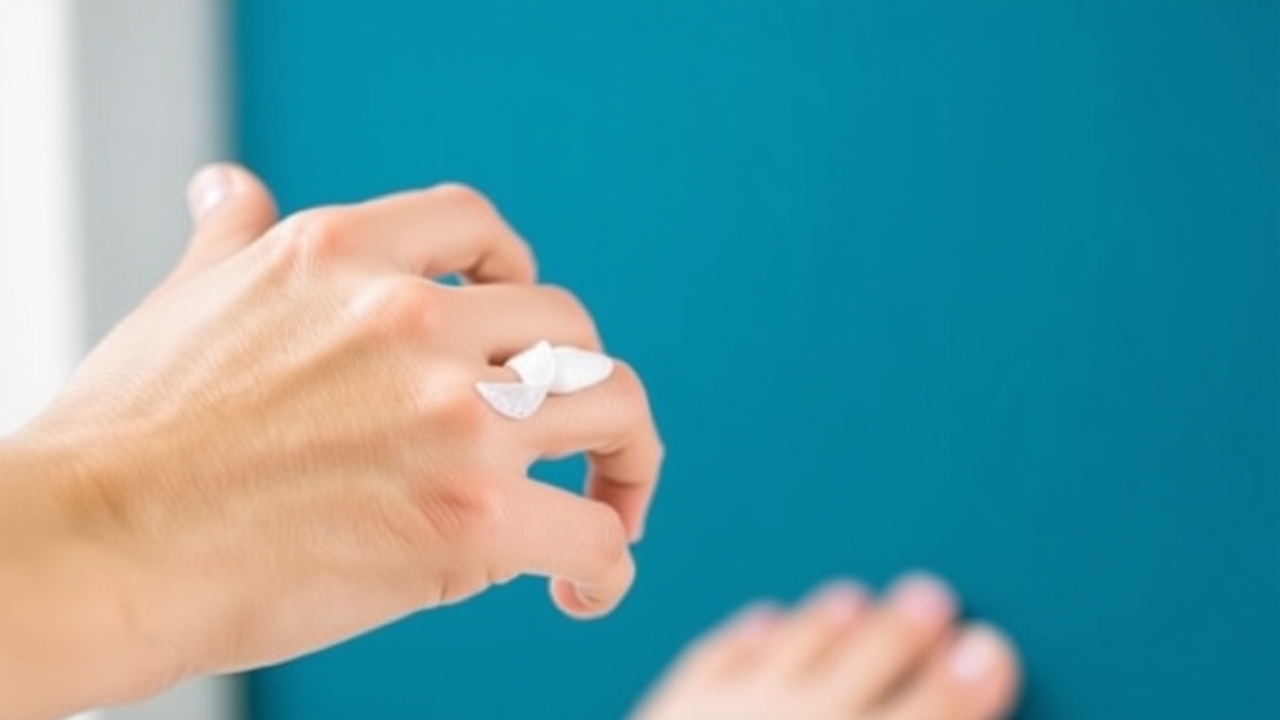Dry winter skin hands being moisturized
