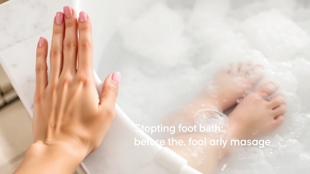 Step‑by‑step foot bath relaxation during weekend self care