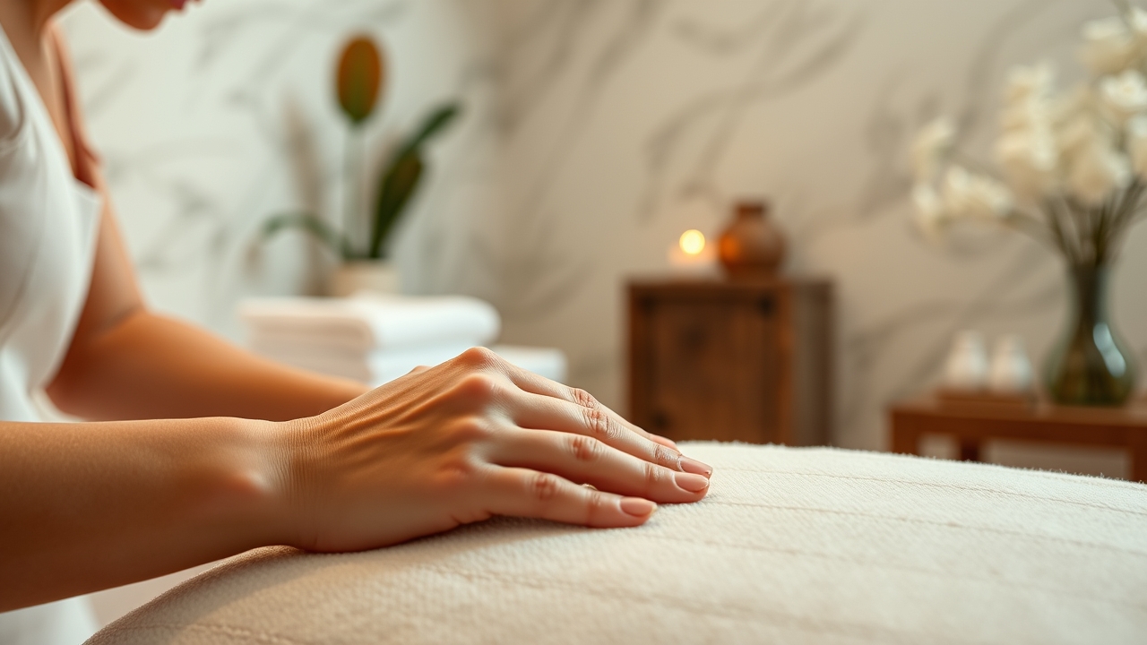First nail spa visit: a client receiving a spa nail treatment with a gentle hand massage